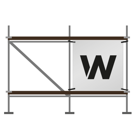 Gerüstbanner | B 250 cm x H 100 cm | einseitig bedruckt