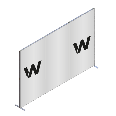 FASTFRAME™ gerade Wand | 3 Module | mit Druck