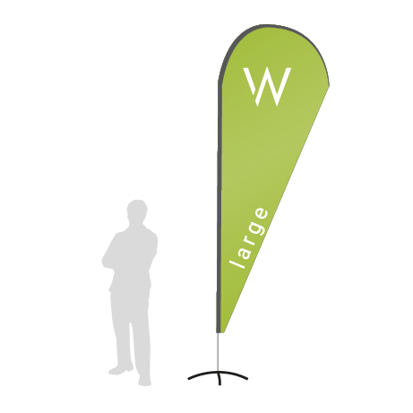 Beachflag Drop | Large (350 cm) | einseitig bedruckt