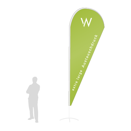Beachflag Drop Austauschdruck | Extra Large (460 cm) | einseitig bedruckt