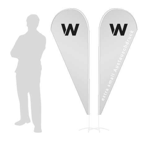Beachflag Drop Austauschdruck | Extra Small (189 cm) | beidseitig bedruckt