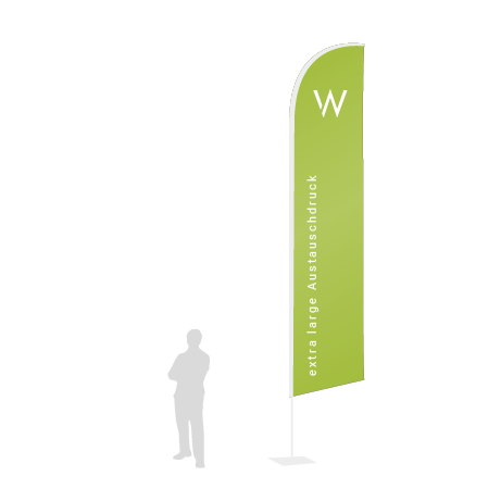 Beachflag Wind Austauschdruck | Extra Large (490 cm) | einseitig bedruckt