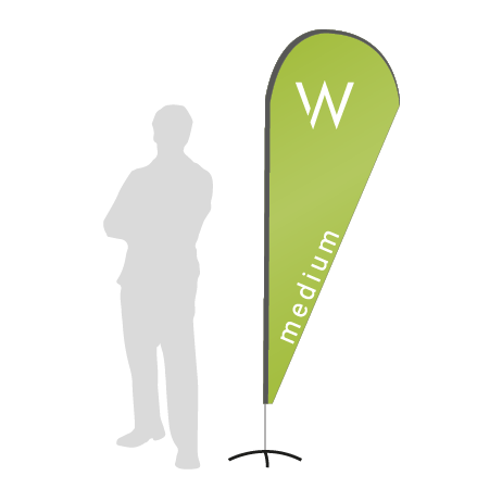 Beachflag Drop | Medium (280 cm) | einseitig bedruckt